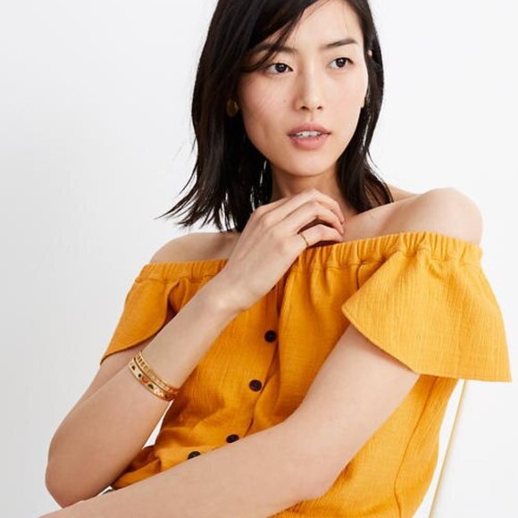 NWT Madewell Texture and Thread Off Shoulder Top - Picture 5 of 5